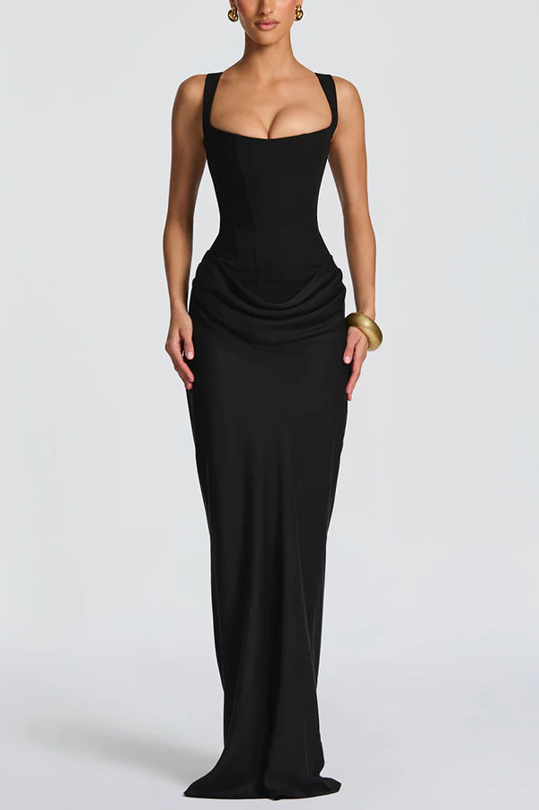 Leonor ❘ Abito maxi con scollo quadrado