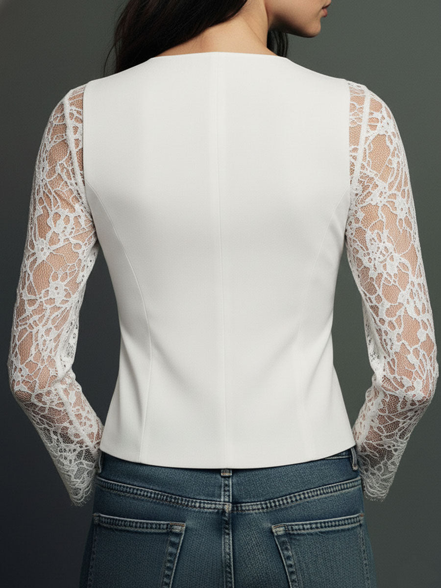 Claudia · Blazer da donna Nero con Pizzo