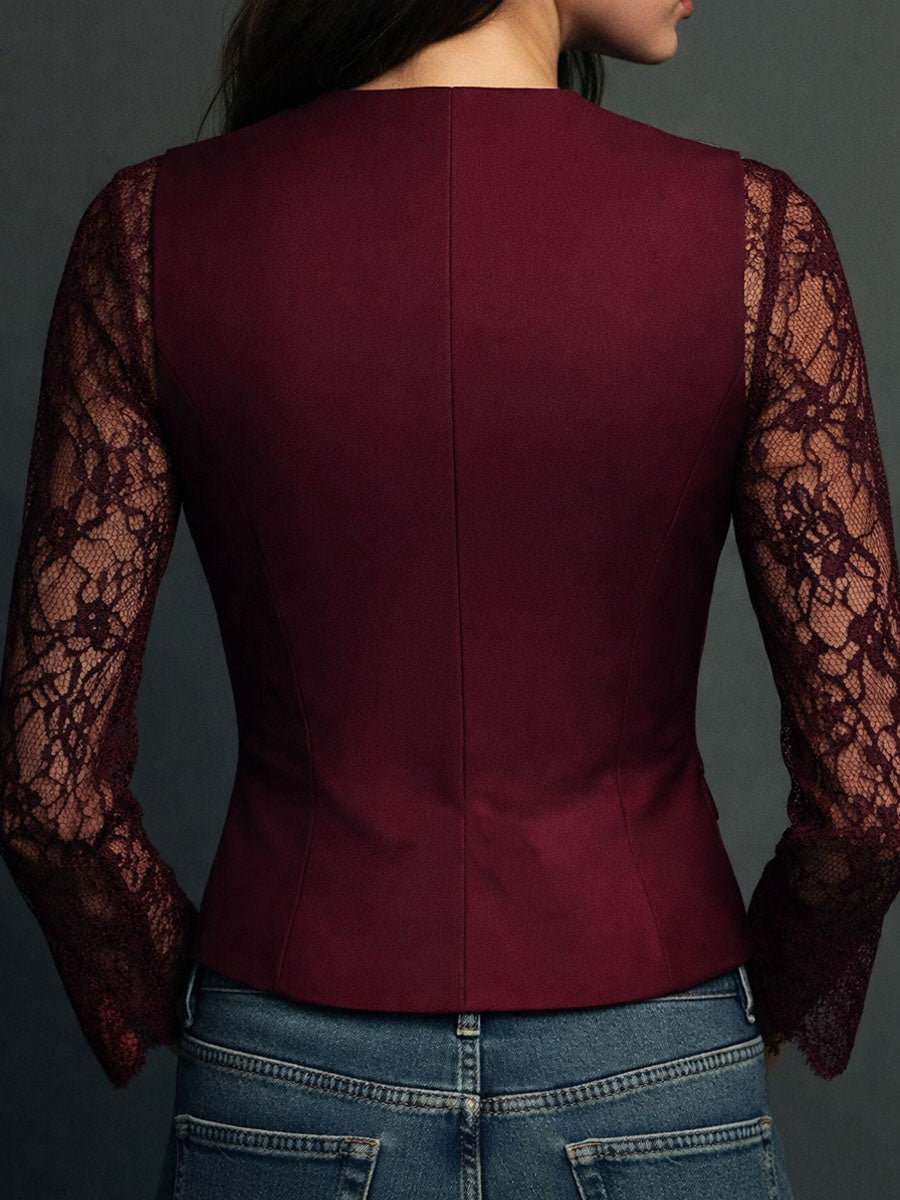 Claudia · Blazer da donna Nero con Pizzo