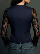 Claudia · Blazer da donna Nero con Pizzo