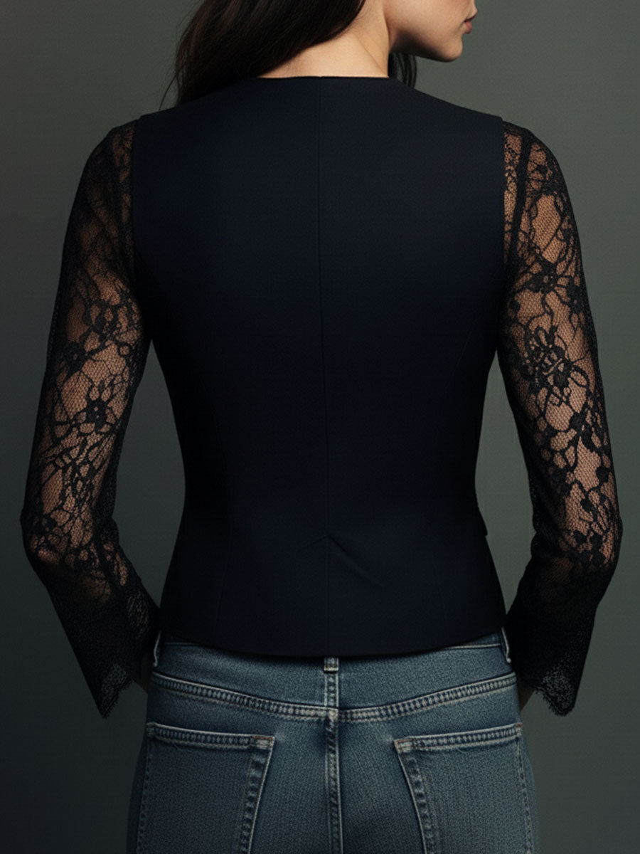 Claudia · Blazer da donna Nero con Pizzo