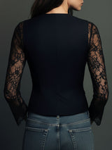 Claudia · Blazer da donna Nero con Pizzo