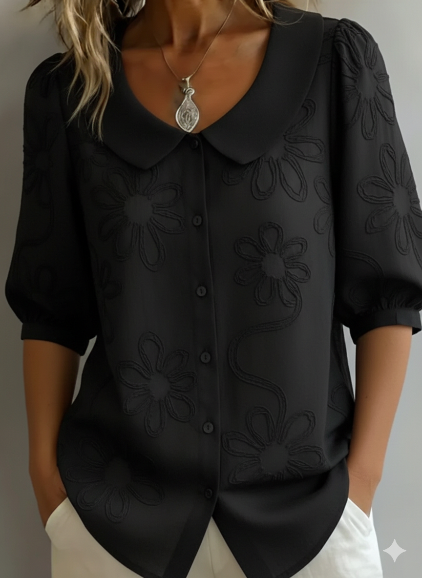 Aurélie — Blusa leve Floreale elegância natural da donna