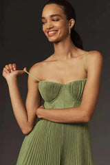 ISABELLA | ABITO MIDI PLISSETTATO ELEGANTE