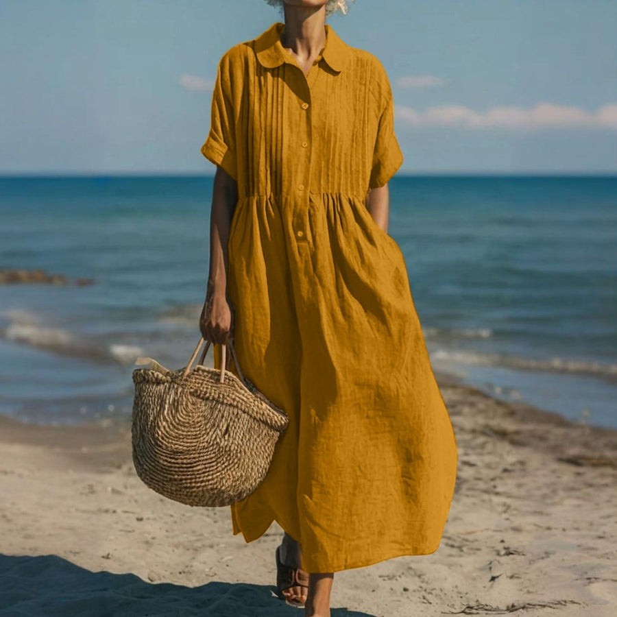 Arianne | Abito Camisola Fluida em Algodão Elegante da donna