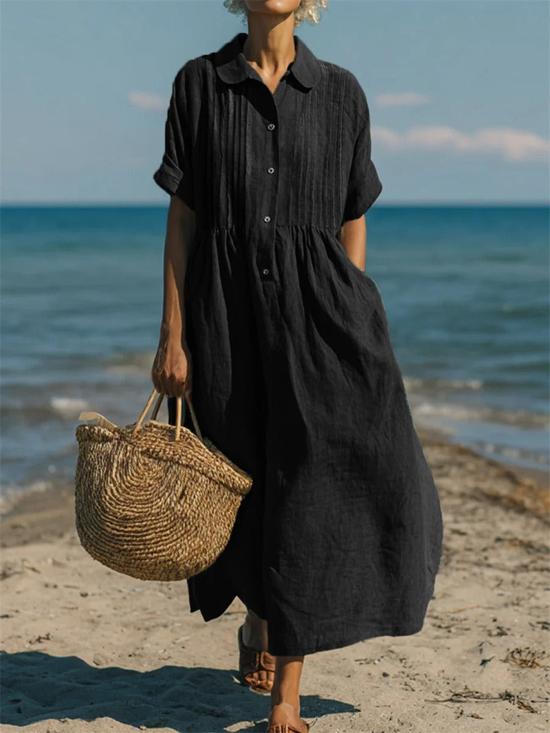 Arianne | Abito Camisola Fluida em Algodão Elegante da donna