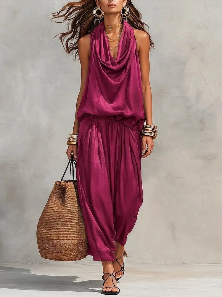 Simona | Set Due Pezzi Composto da Top e Pantaloni da Donna