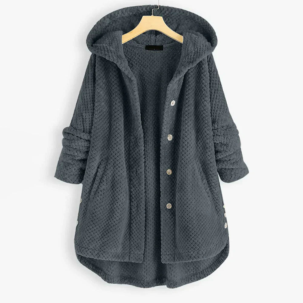 Dana™ | Cappotto a Coste con Cappuccio da Donna