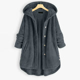 Dana™ | Cappotto a Coste con Cappuccio da Donna