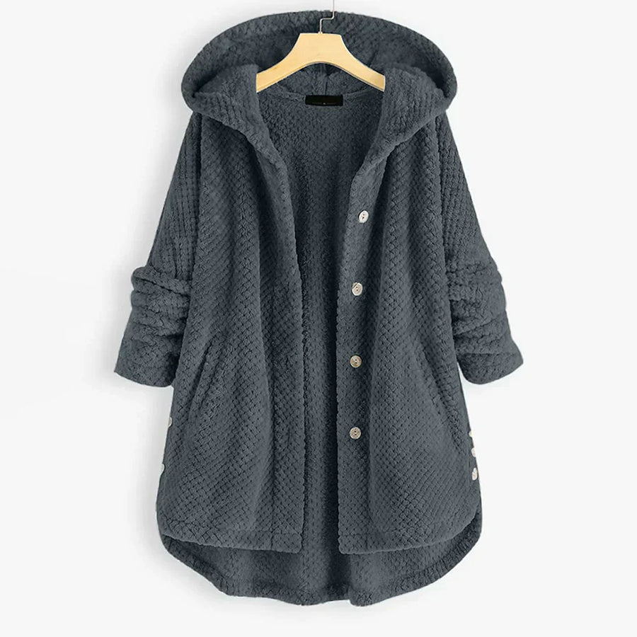 Dana™ | Cappotto a Coste con Cappuccio da Donna