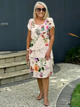 Émilie – Abito lungo floreale elegante