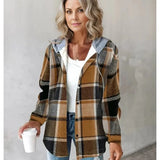 Cappotto stampato elegante con cappuccio