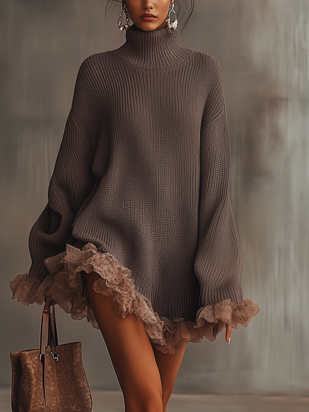 Robe di malha con volant — Doce, quente & romantica
