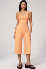 Nexus - Completo Top a Spalline e Pantaloni Corti a Gamba Larga per Donna