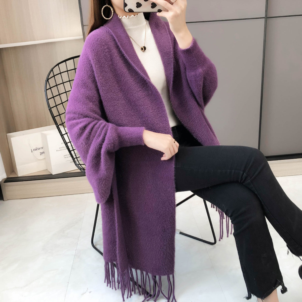 ALBERTA™ | CAPPOTTO ELEGANTE CON FRANGE