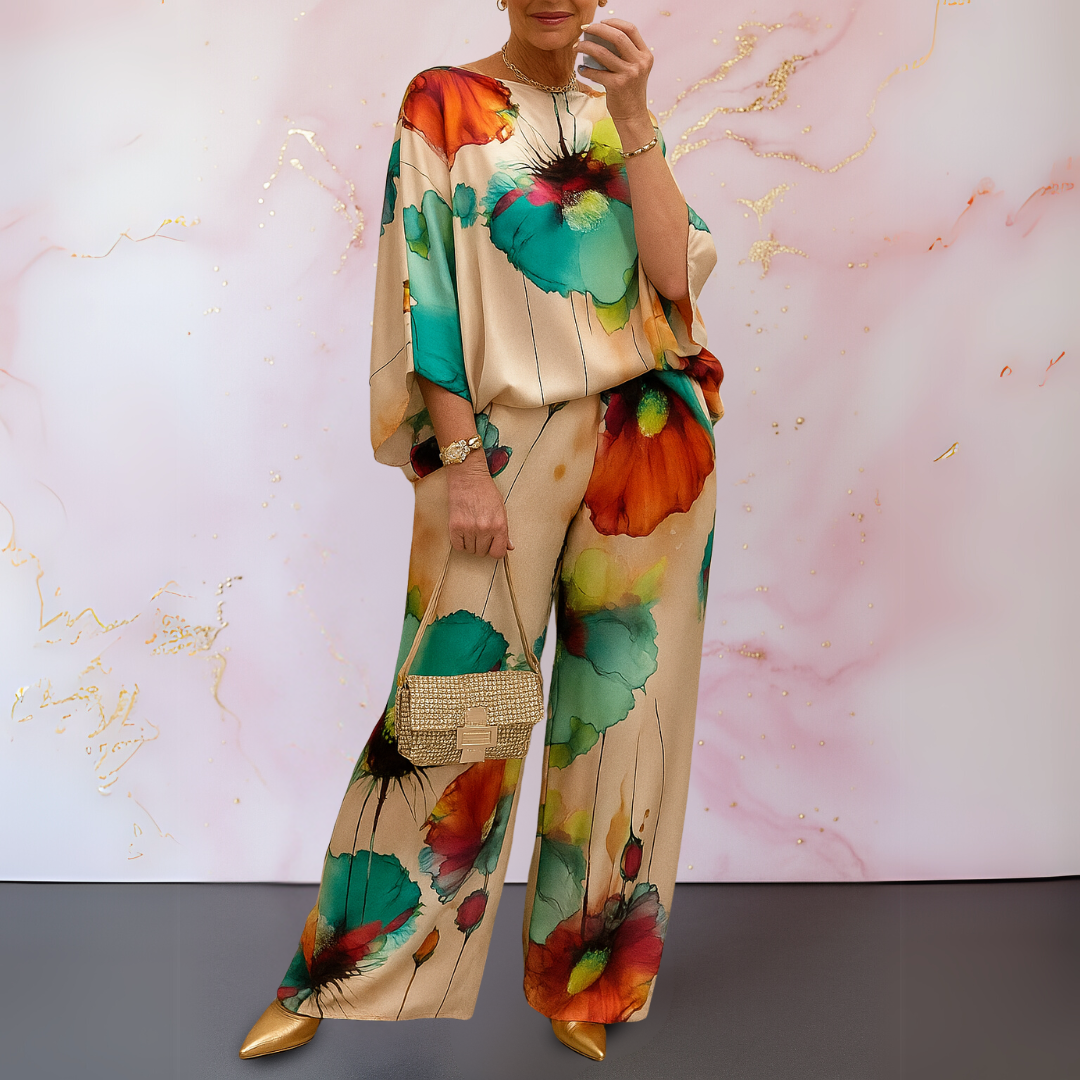 Moniek™ | Set Da donna di Raso con Due Pezzi