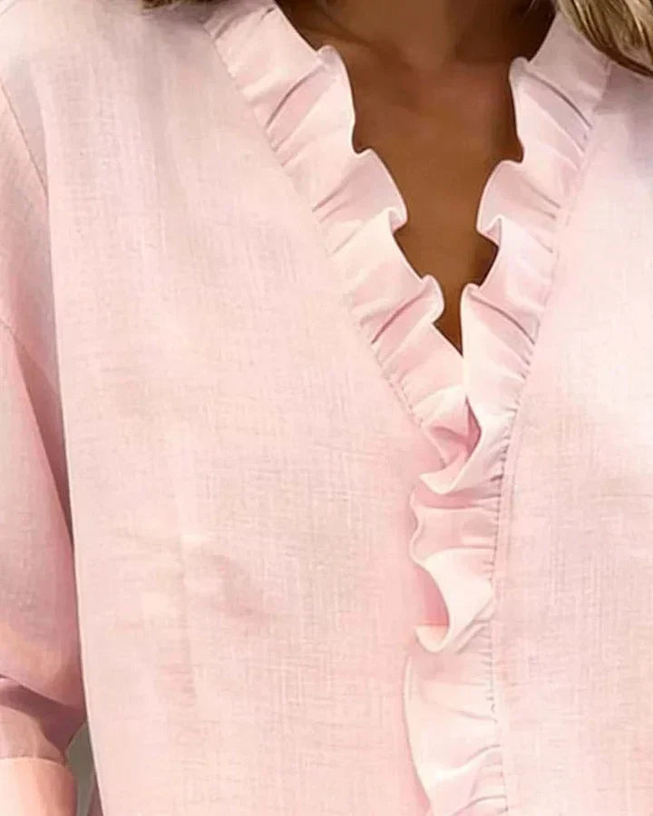 Indie · Blusa di Mulher con volantes e scollo a V