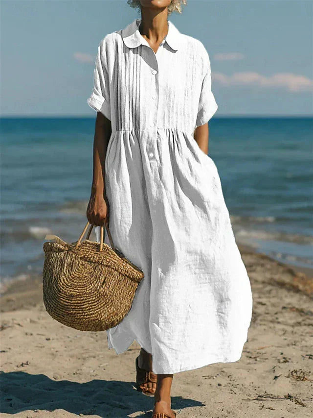Arianne | Abito Camisola Fluida em Algodão Elegante da donna