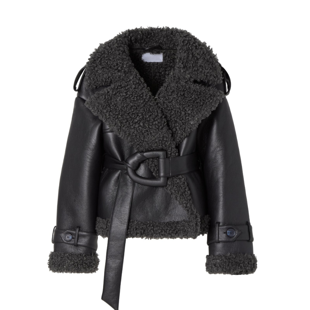 Elvira | Cappotto Shearling con Vita da Donna