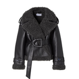 Elvira | Cappotto Shearling con Vita da Donna