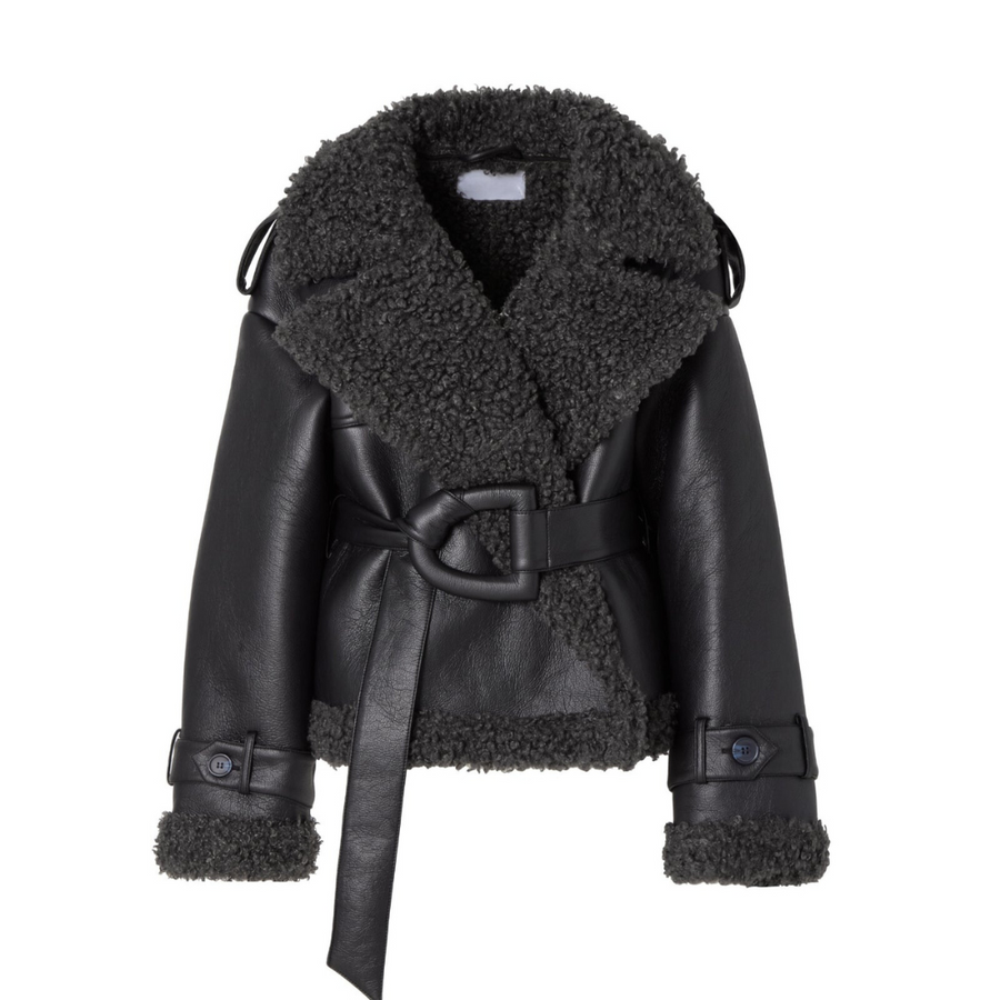 Elvira | Cappotto Shearling con Vita da Donna