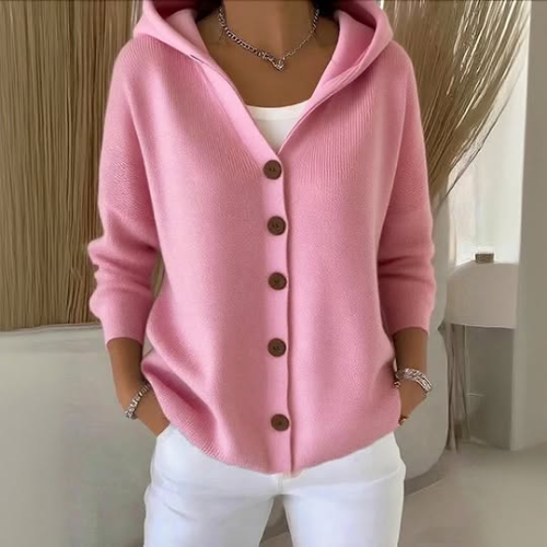 Nylah – Gilet con cappuccio e bottoni