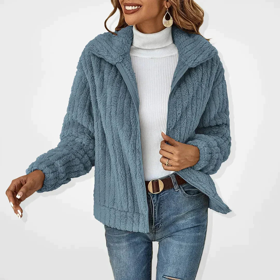 SVEVA™ | Cardigan in Peluche Elegante da Donna