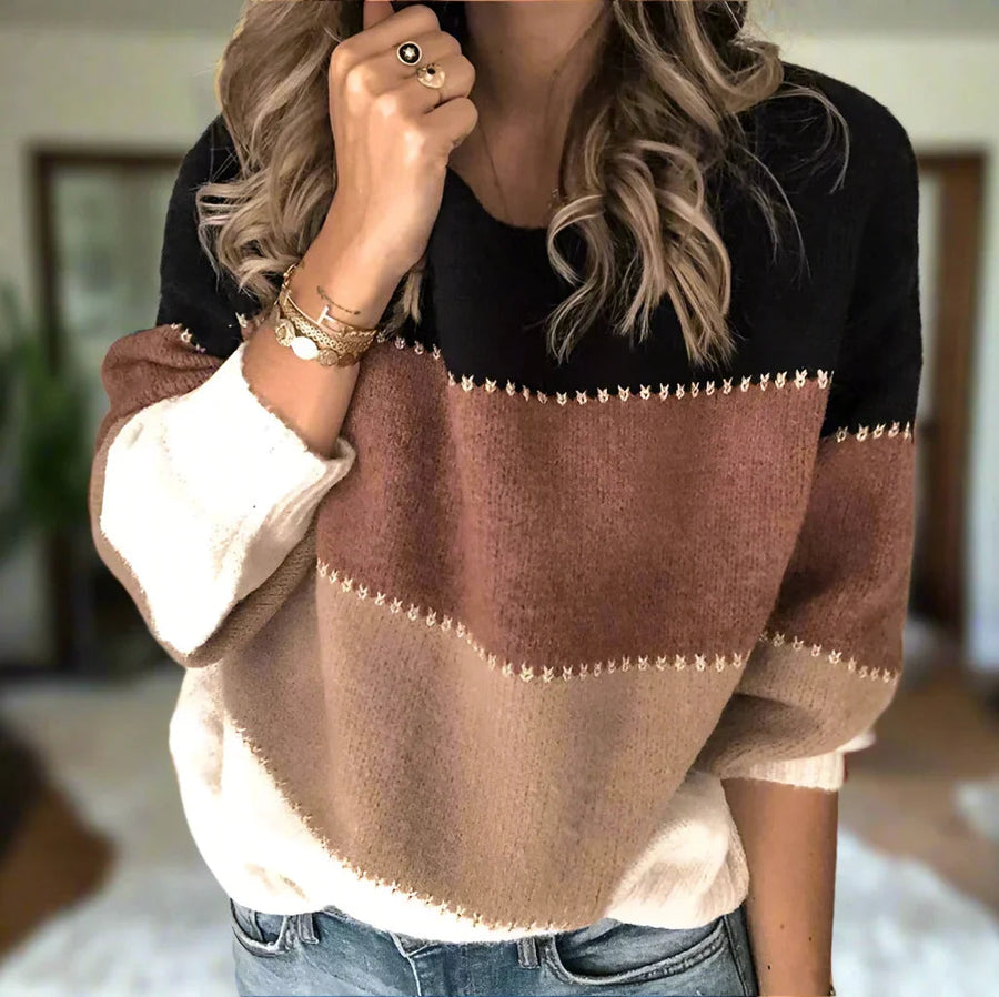 Callista | Maglione moderno con blocchi di colore