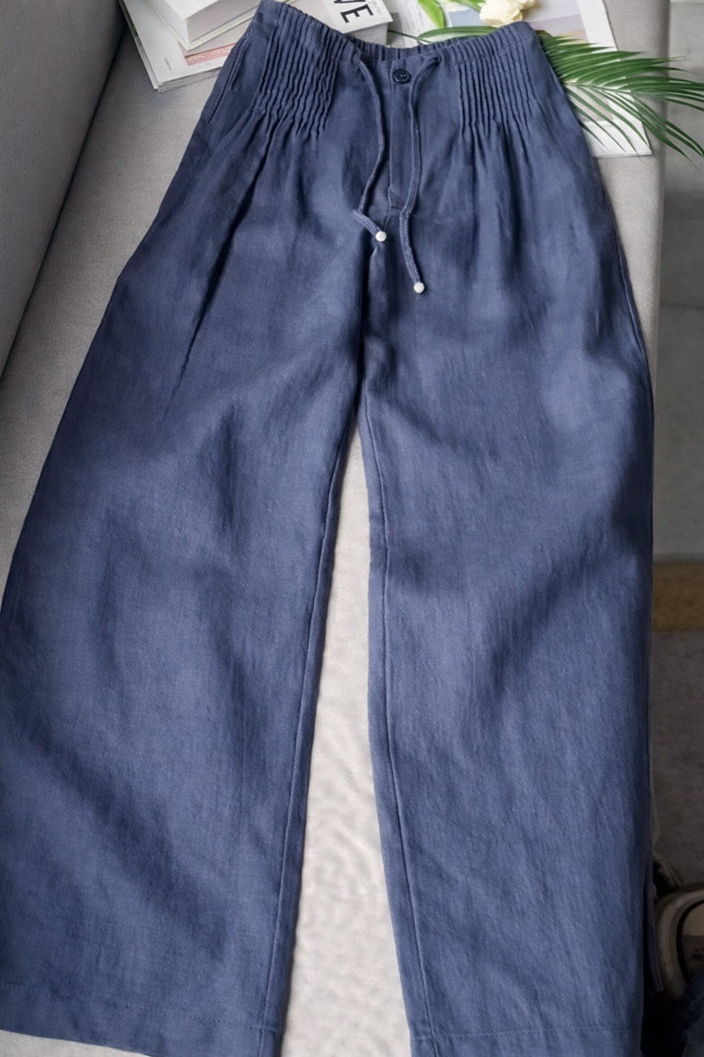 Zofia – Pantaloni in cotone a gamba larga da donna