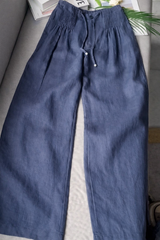 Zofia – Pantaloni in cotone a gamba larga da donna