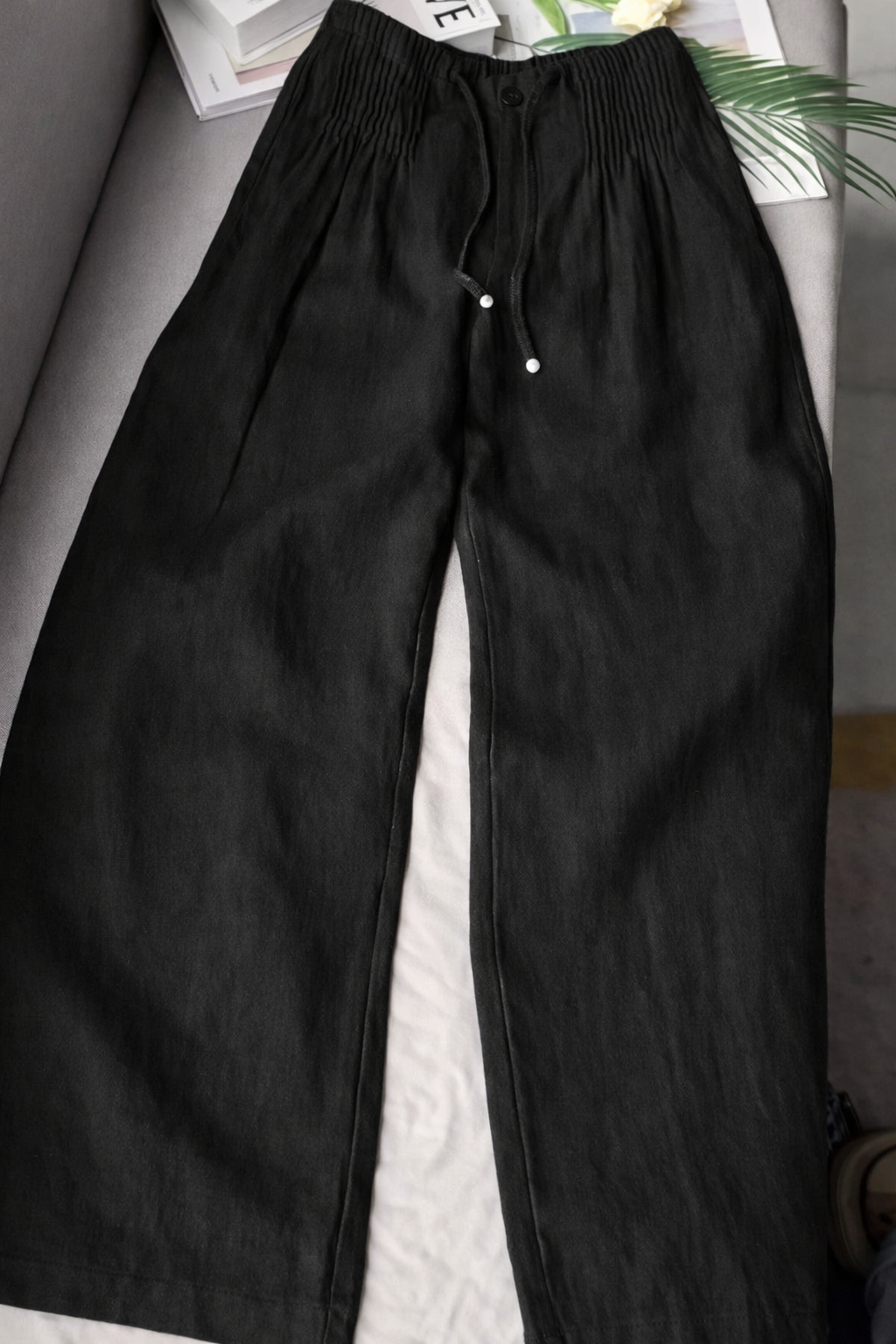 Zofia – Pantaloni in cotone a gamba larga da donna