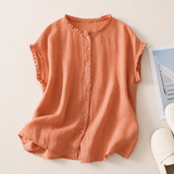 Ines - Blusa in Lino con Pizzo per Donna