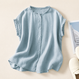 Ines - Blusa in Lino con Pizzo per Donna