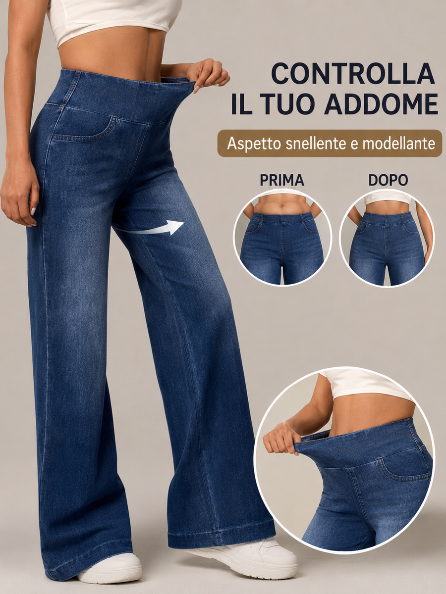 Duna | Pantaloni Larghi con Controllo Addominale da Donna