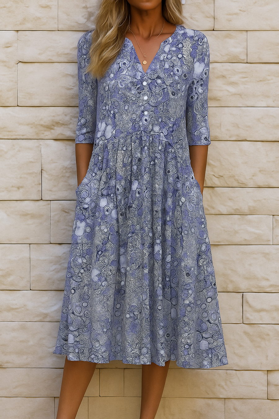 OLIVIA | ABITO ELEGANTE COM DECOTE EM V PARA DONNA