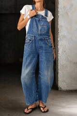 Lauren | Salopette in Denim a Barile per Donna