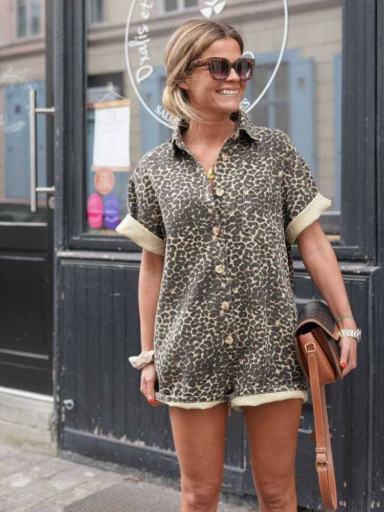 Nonette™ |  Abito camicia con stampa leopardata