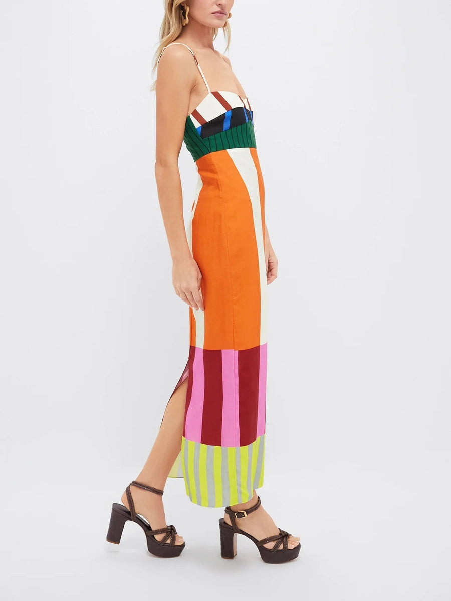 Paloma – Abito lungo a righe colorato