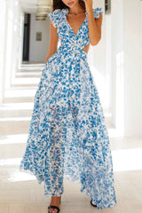 Isadora™ | Abito Lungo con Cut-Out e Maniche Svolazzanti