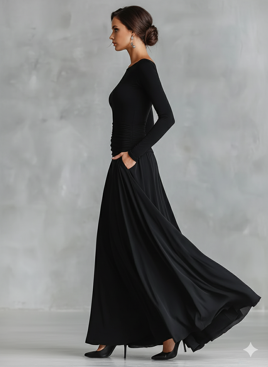 Norfy - Roupa elegante con pregas fluidas