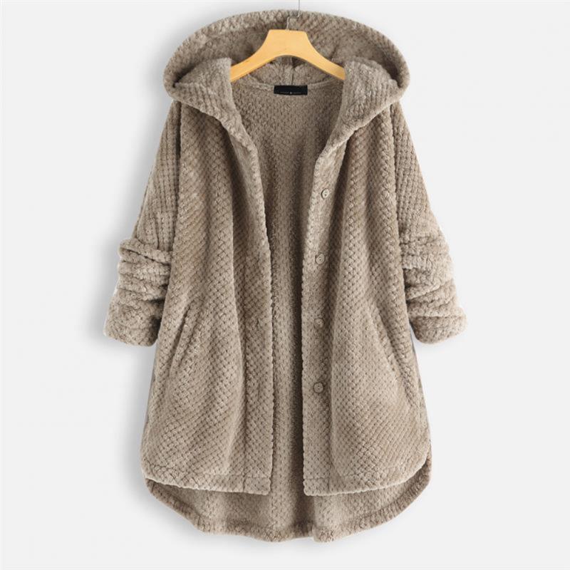 Dana™ | Cappotto a Coste con Cappuccio da Donna