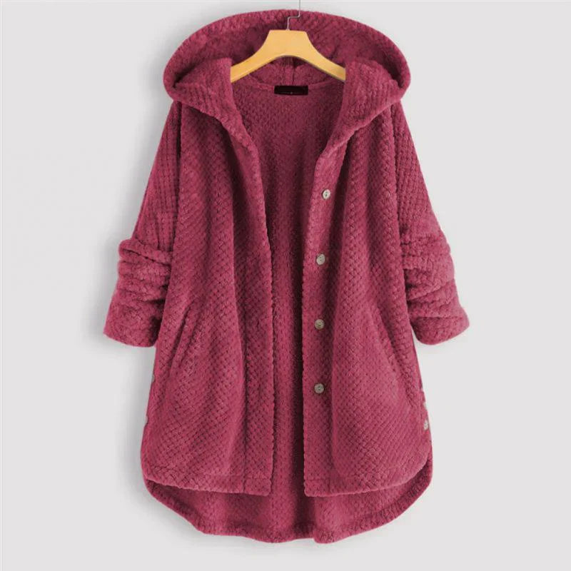 Dana™ | Cappotto a Coste con Cappuccio da Donna