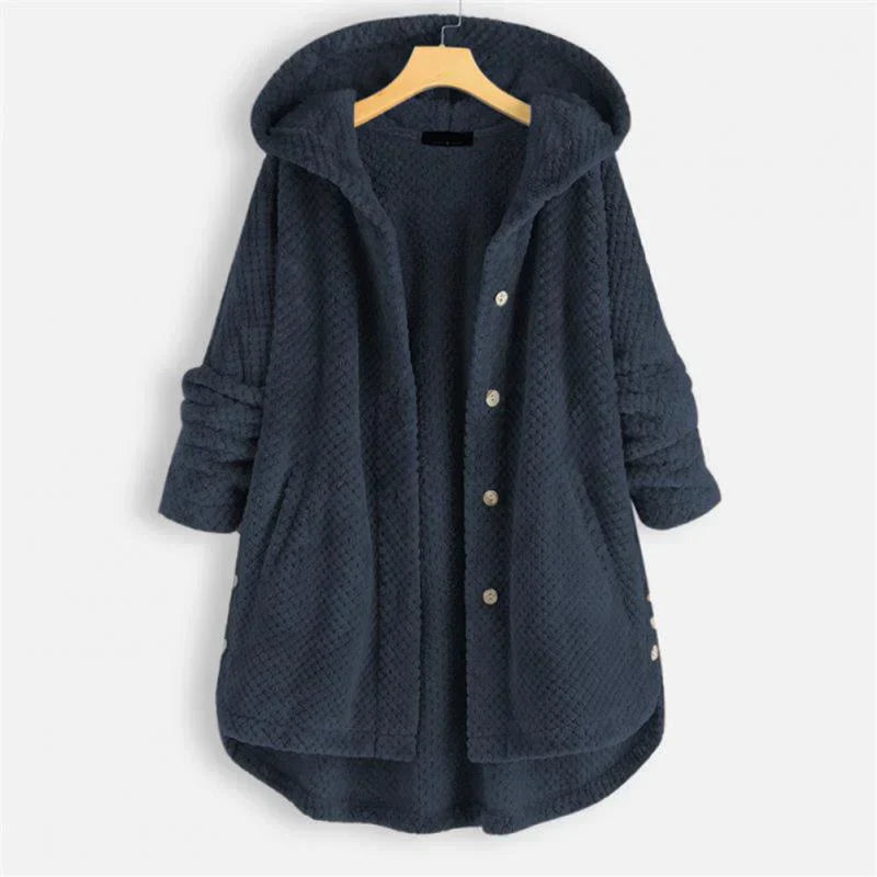 Dana™ | Cappotto a Coste con Cappuccio da Donna