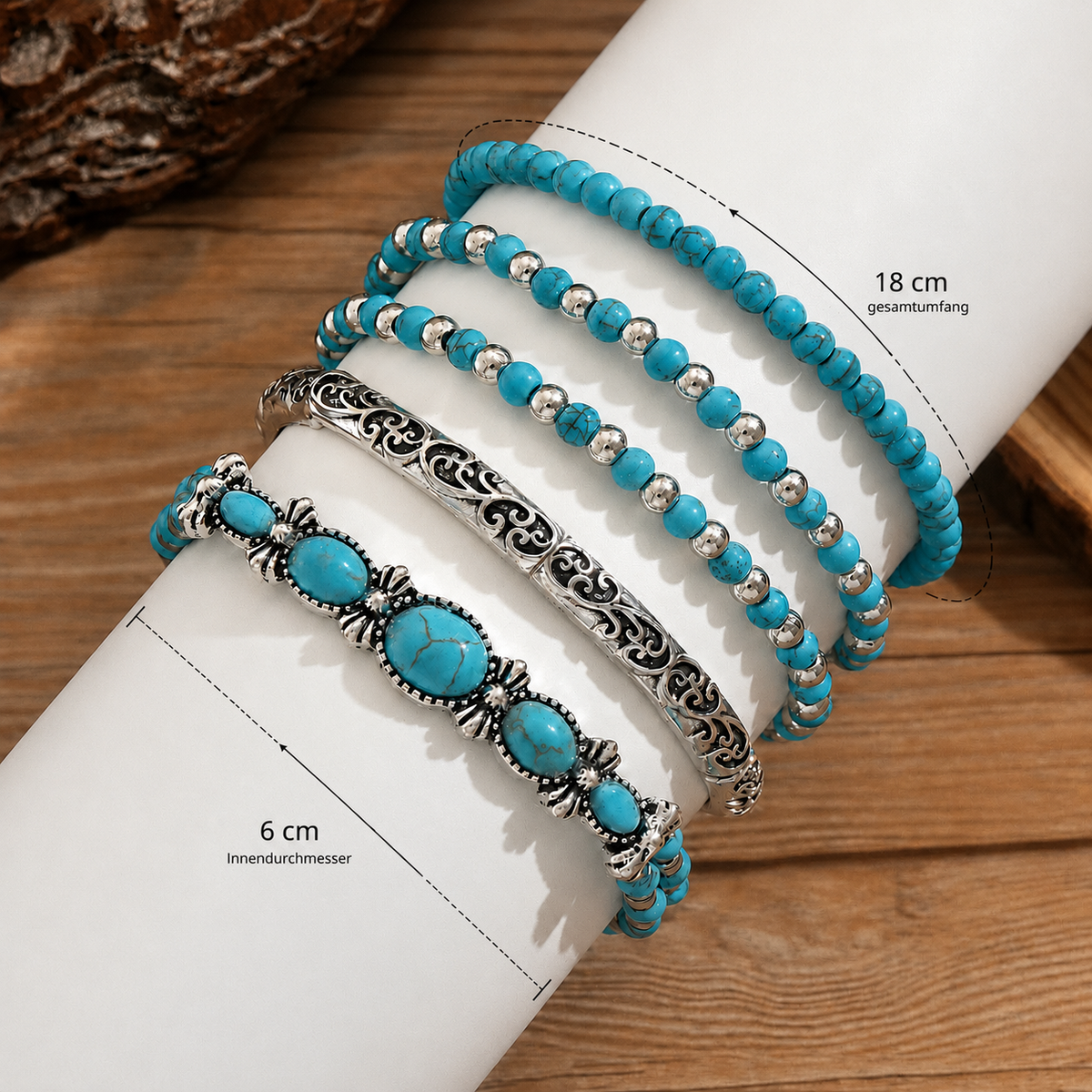 Azura | Set di Bracciali Bohemien per Donna