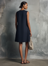 Alba | Vestito Mini Bottone Dorato per Donna