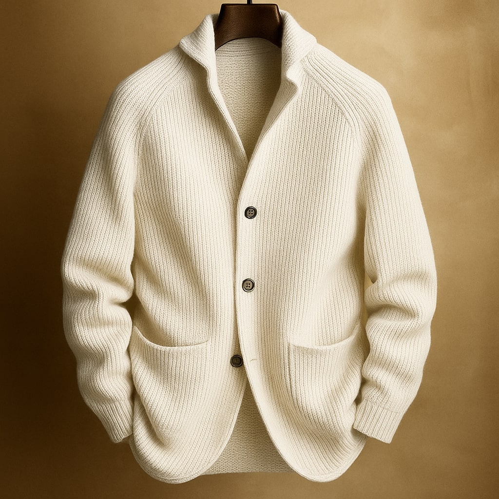 RORO | CARDIGAN DA UOMO IN LANA CONICA