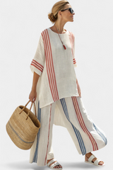 Mirthe | Completo Arioso a Due Pezzi con Righe e Vestibilità Oversize