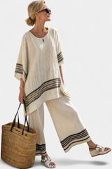 Mirthe | Completo Arioso a Due Pezzi con Righe e Vestibilità Oversize