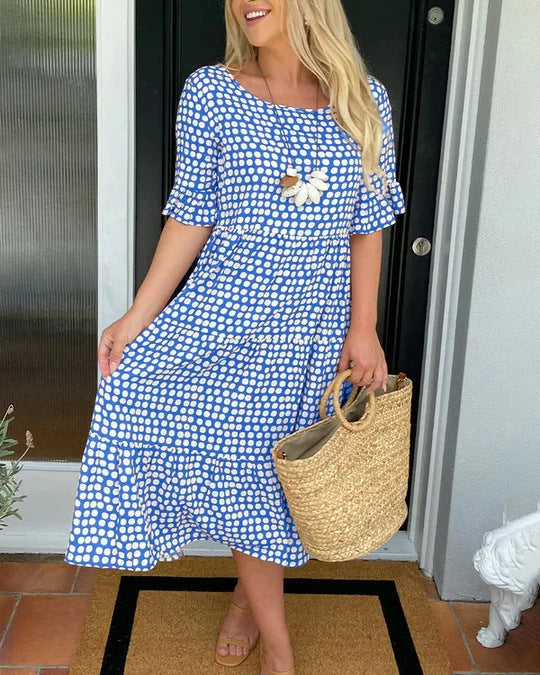 Blythea | Abito da donna midi casual con volant