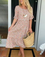 Blythea | Abito da donna midi casual con volant